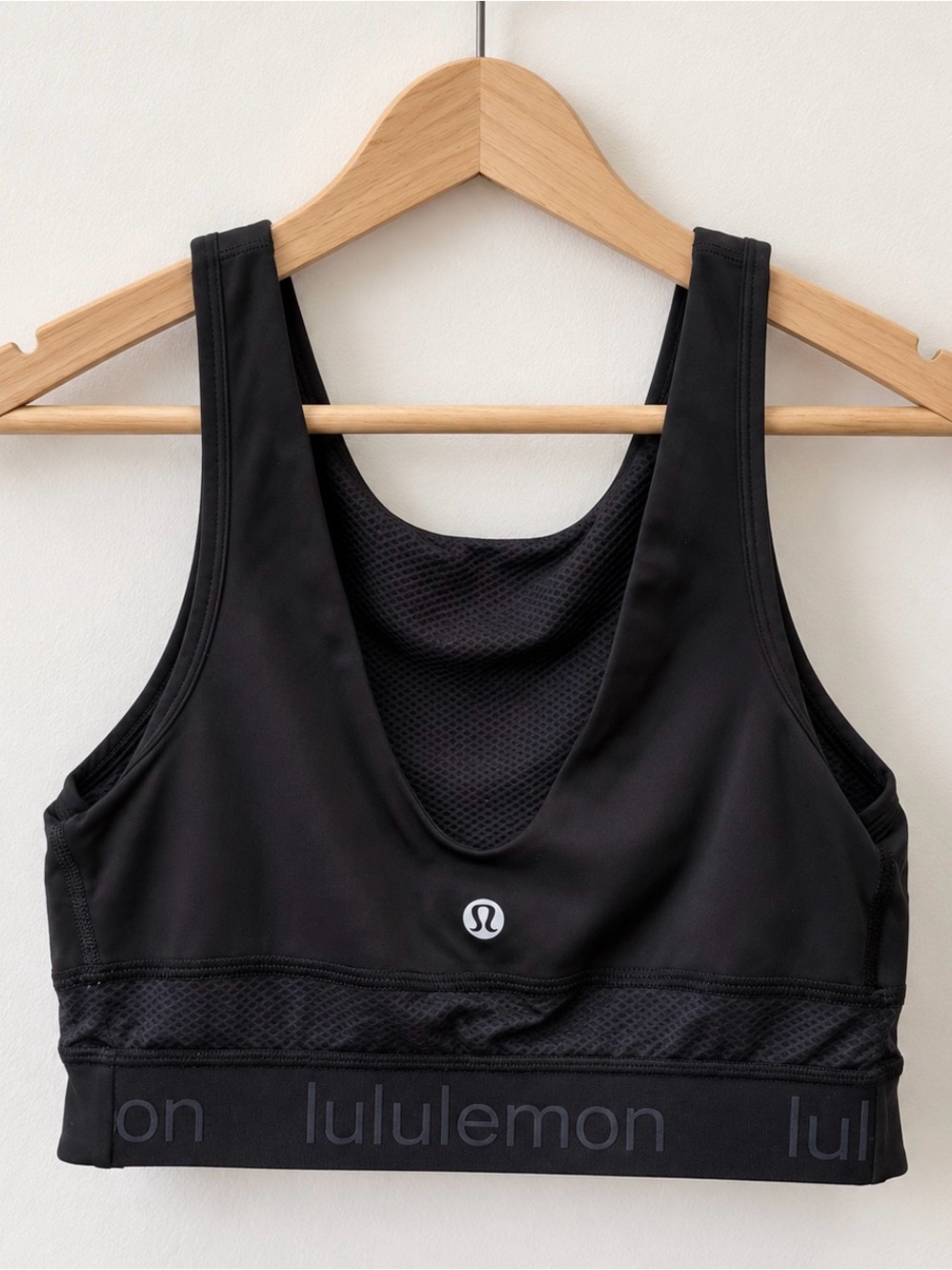 Lululemon Black Mesh Racerback Sports Bra XS | Athletic Activewear Gym Yoga